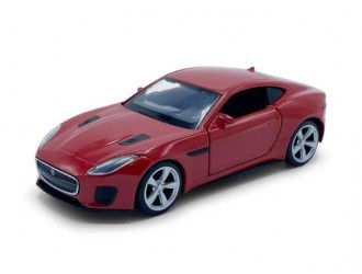 Macheta auto Jaguar F-Type, 1:36, Red, TAYUMO Mecanism pull-back, sincron