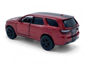 Macheta auto Dodge Durango SRT, 1:36, Red / Black striping, TAYUMO Mecanism pull-back, sincron