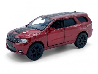Macheta auto Dodge Durango SRT, 1:36, Red / Black striping, TAYUMO Mecanism pull-back, sincron