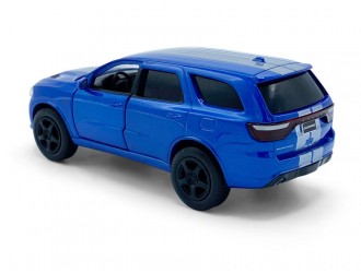 Macheta auto Dodge Durango SRT, 1:36, Blue / Silver striping, TAYUMO Mecanism pull-back, sincron