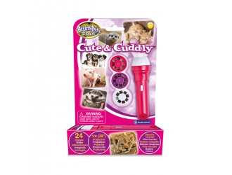 Lanterna-Proiector Animalute adorabile cu 3 discuri - 24 imagini Brainstorm Toys