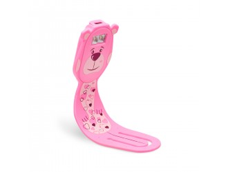 Lanterna- Semn de carte flexibil Ursulet culoare roz FlexiligRechargeable, USB