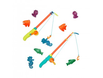 Set de joaca Pescuit Magnetic care isi schimba culoarea cu 2 undite si 8 figurine marine Battat