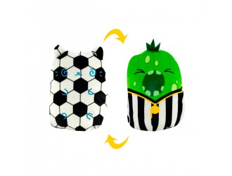 Jucarie de plus reversibila 2in1 Pisica/Castravete Fotbal 15cm Cats Vs Pickles