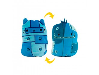 Jucarie de plus reversibila 2in1 Pisica/Castravete Blue 15cm Cats Vs Pickles