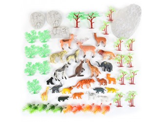 Set cu mini figurine Animale Salbatice Fun Banka 57 el.