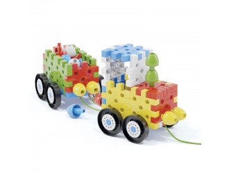 Set de constructie Jumbo Peggy Vehicles 62 el. Quercetti