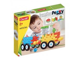 Set de constructie Jumbo Peggy Vehicles 62 el. Quercetti