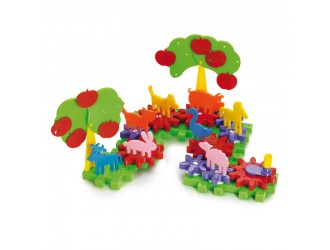 Set de constructie Georello Farm 60 el. Quercetti