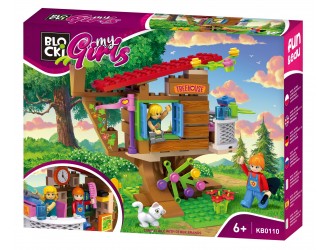 Set de constructie Casuta din copac Blocki MyGirls Tree House