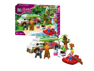 Set de constructie Casa de vacanta pe roti Blocki MyGirls Vacation Camper
