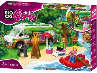 Set de constructie Casa de vacanta pe roti Blocki MyGirls Vacation Camper