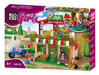 Set de constructie Pizzerie Blocki MyGirls Lara's Pizza Place