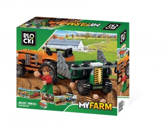Set de constructie Tractor cu semanatoare Blocki MyFarm Tractor with mounted seeder