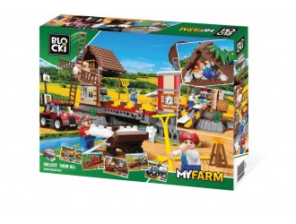 Set de constructie Moara de vant Blocki MyFarm Windmill