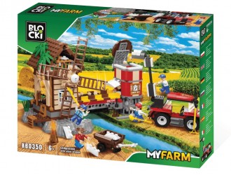 Set de constructie Moara de vant Blocki MyFarm Windmill