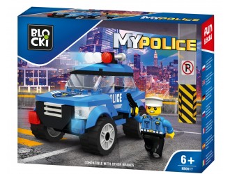 Set de constructie Masina de politie Blocki MyPolice