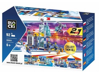 Set de constructie 2in1 Sala de actiune pe apa 92 el. Blocki MyPolice