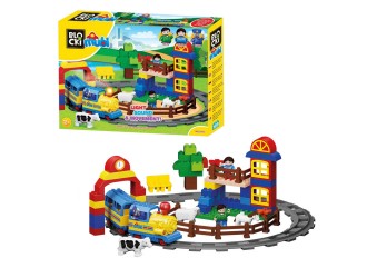 Set blocuri Tren si Cale ferata cu sunete si lumini 109 el.Blocki Mubi