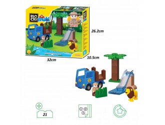 Set blocuri constructie Aventura in Jungla Blocki Mubi