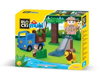 Set blocuri constructie Aventura in Jungla Blocki Mubi