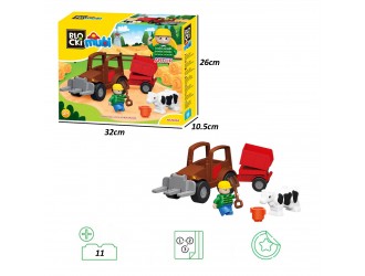 Set blocuri constructie Aventura la Ferma 11 el. Blocki Mubi