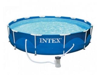 Piscina METAL FRAME 366x76cm, 6503l, pompa filtru 2006l/h, cadru metalic, INTEX
