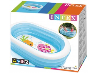 Piscina gonflabila Intex "Prietenii Marii", Forma Ovala, 163 x 107 x 46 cm, Capacitate 238 L, 3 ani+