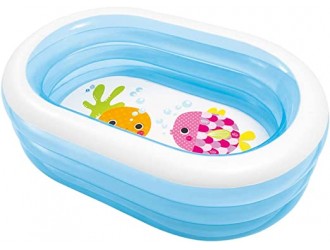 Piscina gonflabila Intex "Prietenii Marii", Forma Ovala, 163 x 107 x 46 cm, Capacitate 238 L, 3 ani+