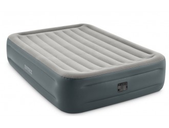 Pat gonflabil Intex Deluxe High-Raised, Tehnologie Fiber-Tech, Pompa Electrica Incorporata 220V, 152 x 203 x 46 cm, max. 272 kg