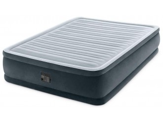  Pat gonflabil Intex Comfort-Plush Elevated, Tehnologie Fiber-Tech, Pompa Electrica Incorporata 220V, 152 x 203 x 46 cm, max. 272 kg