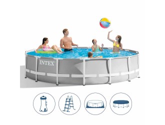Piscina cu cadru metalic Intex Metal Frame, 457 x 107 c