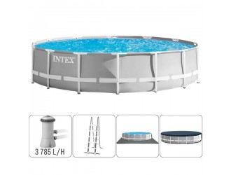 Piscina PRISM FRAME PREMIUM 457x122cm, 16805L, cadru metalic, INTEX