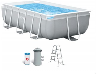 Piscina PRISM FRAME RECTANGULAR 300x175x80cm, 3539L, cadru metalic, INTEX