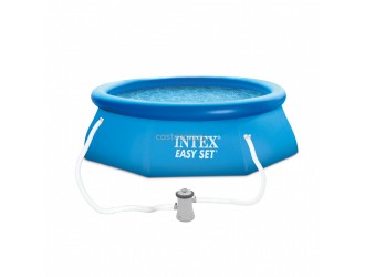 Piscina gonflabila Intex Easy Set, cu pompa de filtrare inclusa