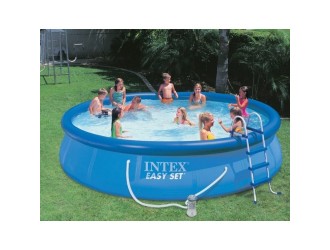 Piscina gonflabila Intex Easy Set, 457 x 84 cm, pompa filtrare si scara incluse, volum 9.792 litri