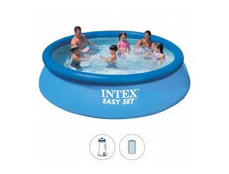 Piscina gonflabila Intex Easy Set, 457 x 107 cm, pompa filtrare si cartus incluse, volum 12.430 litri