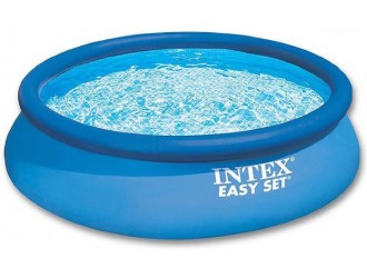Piscina gonflabila Intex Easy Set, 457 x 107 cm, pompa filtrare si cartus incluse, volum 12.430 litri