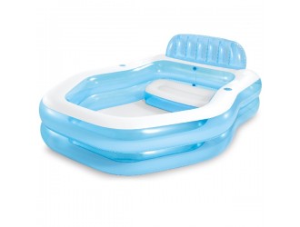 Piscina gonflabila Intex Swim Center cu parasolar detasabil, 229 x 191 x 135 cm, volum 530 litri