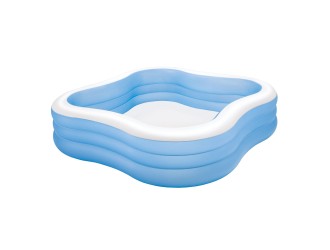 Piscina gonflabila de familie Intex "Val de Plaja", Patrata, 229 x 229 x 56 cm, Capacitate 1250 L, 6 ani+