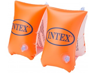 Aripioare de inot gonflabile Intex, Portocaliu, 30 x 15 cm, Varsta 6-12 ani, 2 Camere de aer