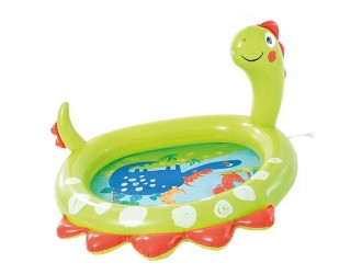 Piscina gonflabila Intex "Dino" cu pulverizator de apa, Design Dinozaur, 229 x 165 x 117 cm, Vinil rezistent, 2 ani+