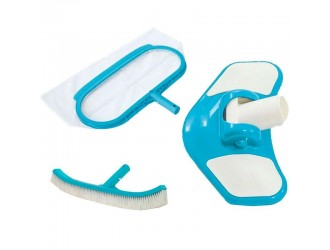 Set de curatare “Deluxe” pentru piscina: plasa, perie, duza de aspirare, maner 29055, INTEX