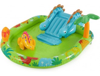 Centru de joaca gonflabil Intex "Micul Dino" cu Tobogan si Pulverizator apa, 191 x 152 x 58 cm, max. 54 kg