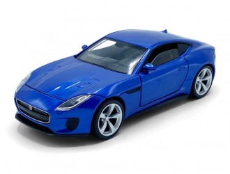 Macheta auto Jaguar F-Type, 1:32, Blue, directie activa roti fata, suspensii, lumini si sunet