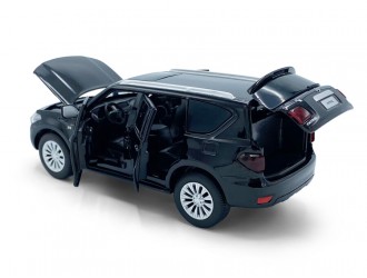 Macheta auto Nissan Patrol Y62, 1:32, Black mecanism pull-back, lumini si sunet