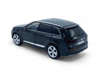 Macheta auto Audi Q7, 1:32, Black, directie activa roti fata, suspensii, lumini si sunet