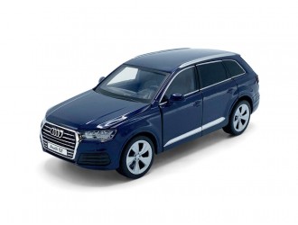 Macheta auto Audi Q7, 1:32, Blue, directie activa roti fata, suspensii, lumini si sunet
