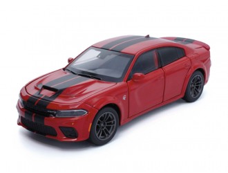 Macheta auto Dodge Charger, 1:32, Red, directie activa roti fata, suspensii, lumini si sunet