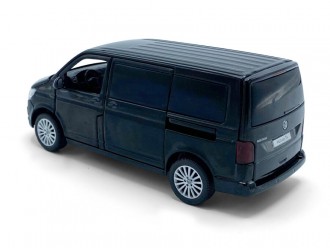 Macheta auto VW Multivan, 1:32, Black, directie activa roti fata, suspensii, lumini si sunet